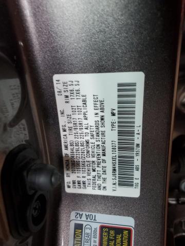 5J6RM4H5XEL108077 - 2014 HONDA CR-V EX BROWN photo 12