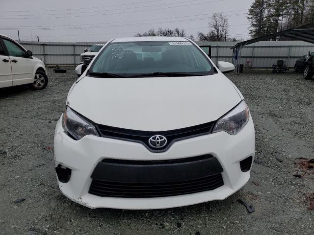 2T1BURHE7EC157104 - 2014 TOYOTA COROLLA L WHITE photo 5