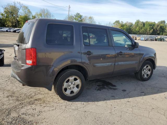 5FNYF4H23DB071411 - 2013 HONDA PILOT LX GRAY photo 3