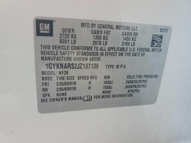 1GYKNARS2JZ107109 - 2018 CADILLAC XT5 Белый фото 14