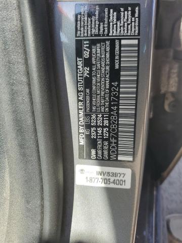 WDDHF7CB2BA417324 - 2011 MERCEDES-BENZ E 550 GRAY photo 12