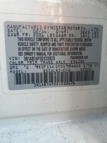 3N1AB7AP2GY230676 - 2016 NISSAN SENTRA S WHITE photo 12