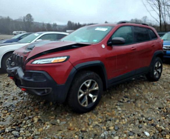 1C4PJMBB6EW251949 - 2014 JEEP CHEROKEE TRAILHAWK BURGUNDY photo 1