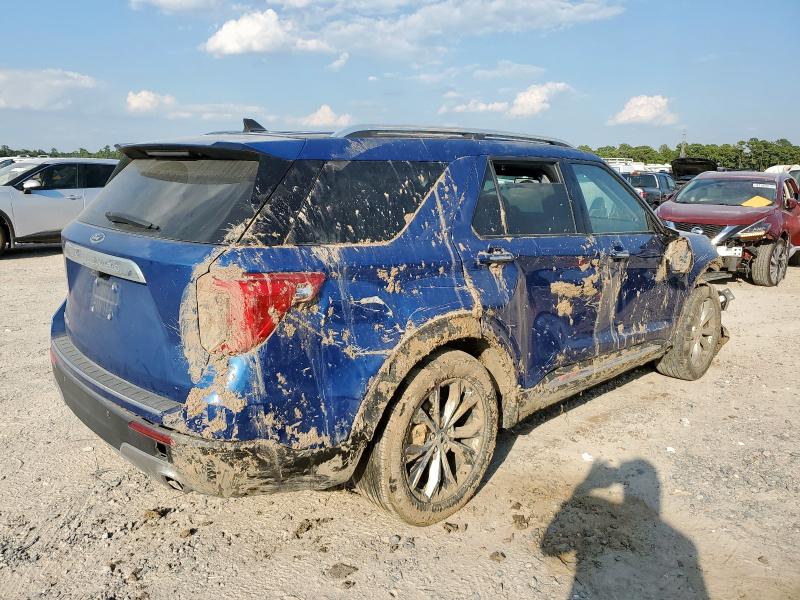 1FMSK7FHXNGB07253 - 2022 FORD EXPLORER LIMITED BLUE photo 3