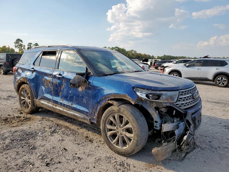 1FMSK7FHXNGB07253 - 2022 FORD EXPLORER LIMITED BLUE photo 4