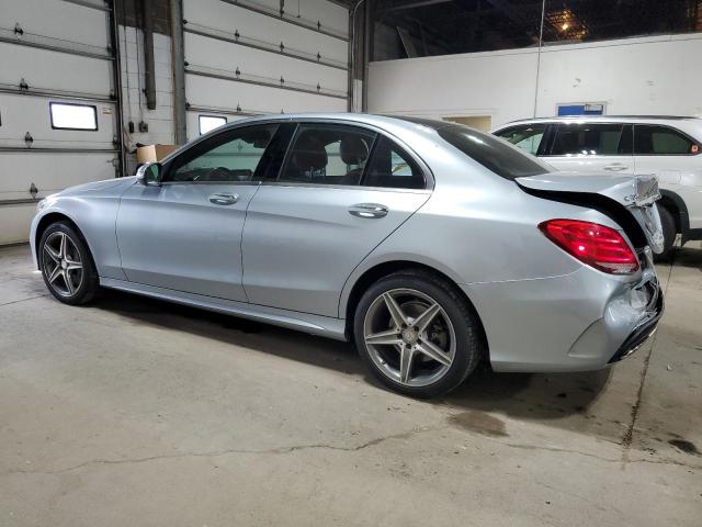 55SWF4KB1FU008163 - 2015 MERCEDES-BENZ C 300 4MATIC BLUE photo 2