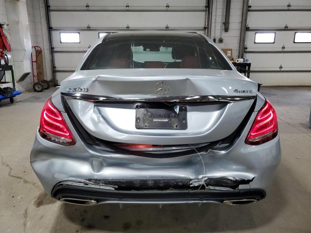 55SWF4KB1FU008163 - 2015 MERCEDES-BENZ C 300 4MATIC BLUE photo 6