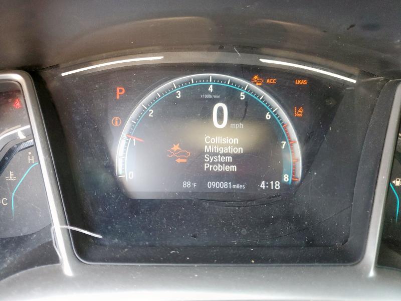 JHMFC1F31KX003491 - 2019 HONDA CIVIC EX Srebrny zdjęcie 9