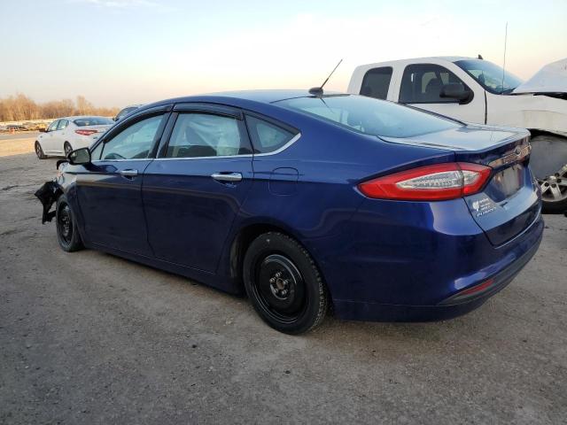 1FA6P0HD5E5376285 - 2014 FORD FUSION SE BLUE photo 2