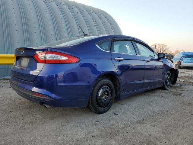 1FA6P0HD5E5376285 - 2014 FORD FUSION SE BLUE photo 3