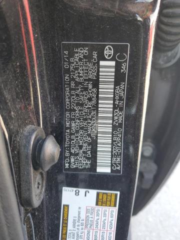 JTDKN3DU3E1788458 - 2014 TOYOTA PRIUS BLACK photo 12