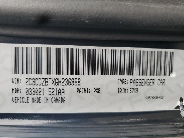 2C3CDZBTXGH236968 - 2016 DODGE CHALLENGER R/T BLACK photo 13