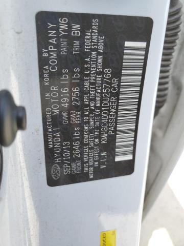 KMHGC4DD1DU257768 - 2013 HYUNDAI GENESIS 3.8L Weiß Foto 13