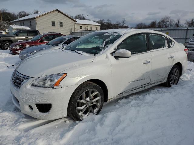 3N1AB7AP3EY330234 - 2014 NISSAN SENTRA S WHITE photo 1