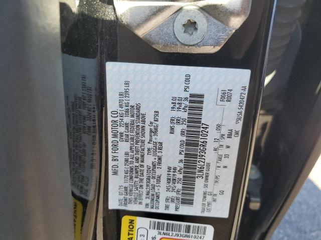 3LN6L2J93GR610247 - 2016 LINCOLN MKZ BLACK photo 12