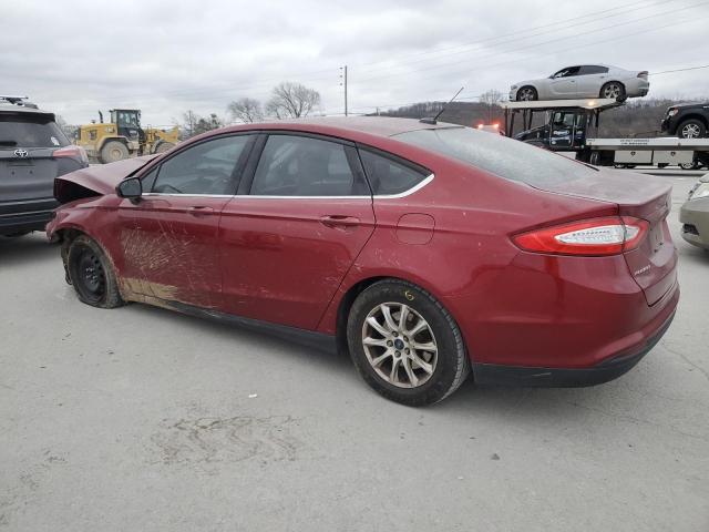 3FA6P0G77FR232747 - 2015 FORD FUSION S MAROON photo 2