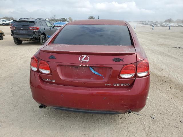 JTHCH96S560012297 - 2006 LEXUS GS 300 RED photo 6