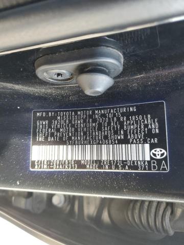 5YFBURHEXGP406854 - 2016 TOYOTA COROLLA L BLACK photo 12