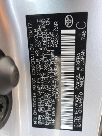 JTDKARFP8H3054199 - 2017 TOYOTA PRIUS PRIM SILVER photo 13