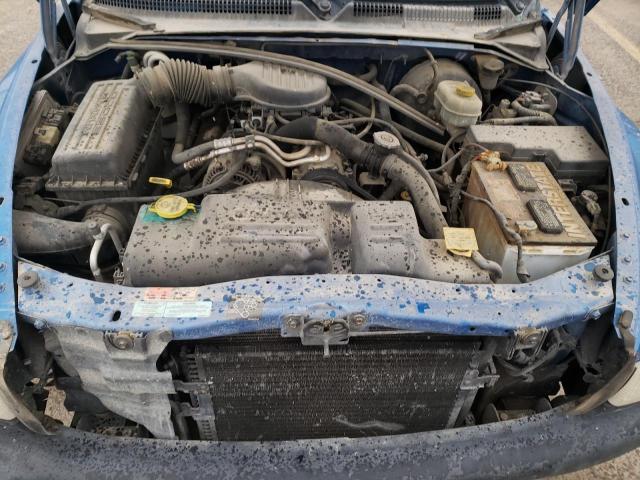 1B7GL22X21S132968 - 2001 DODGE DAKOTA BLUE photo 11