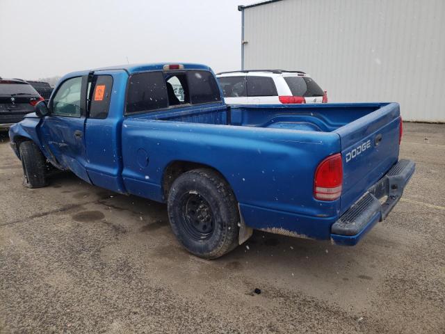 1B7GL22X21S132968 - 2001 DODGE DAKOTA BLUE photo 2