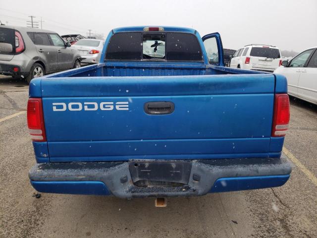 1B7GL22X21S132968 - 2001 DODGE DAKOTA BLUE photo 6