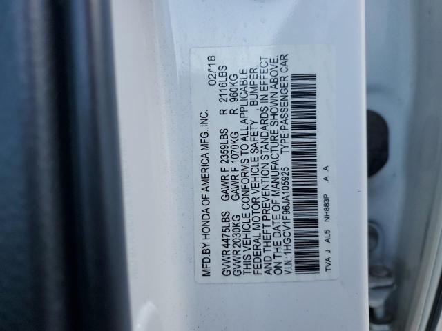 1HGCV1F96JA105925 - 2018 HONDA ACCORD TOURING 白色 照片 13