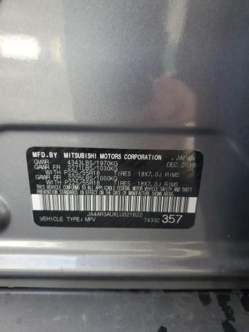 JA4AR3AUXLU021622 - 2020 MITSUBISHI OUTLANDER ES فضي صورة 14