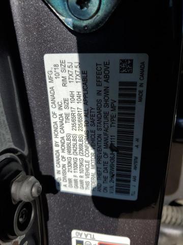 2HKRW6H36JH231111 - 2018 HONDA CR-V LX GRAY photo 13