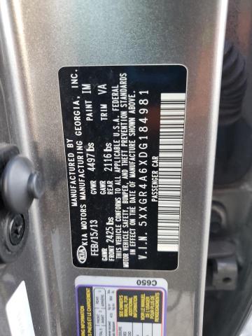 5XXGR4A6XDG184981 - 2013 KIA OPTIMA SX GRAY photo 13