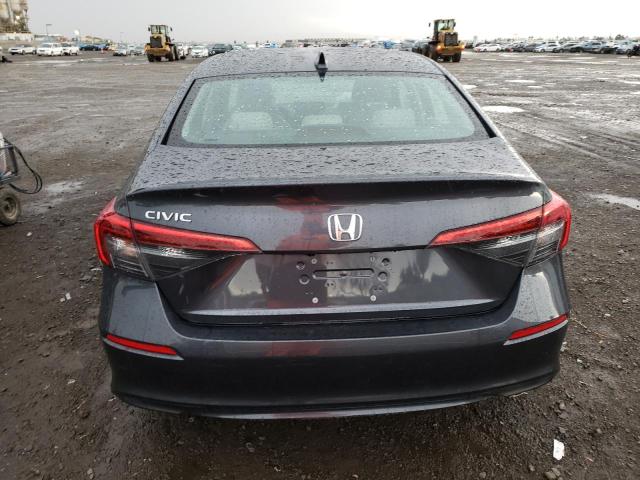 2HGFE2F23NH532671 - 2022 HONDA CIVIC LX GRAY photo 6