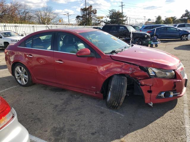 1G1PH5S91B7278800 - 2011 CHEVROLET CRUZE LTZ RED photo 4