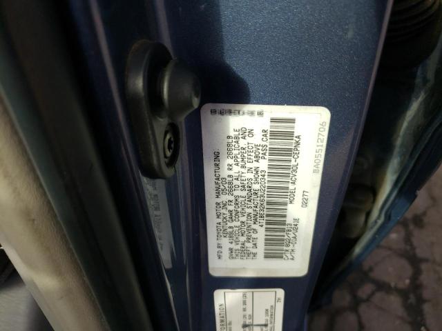 4T1BE32K63U220343 - 2003 TOYOTA CAMRY LE GRAY photo 12