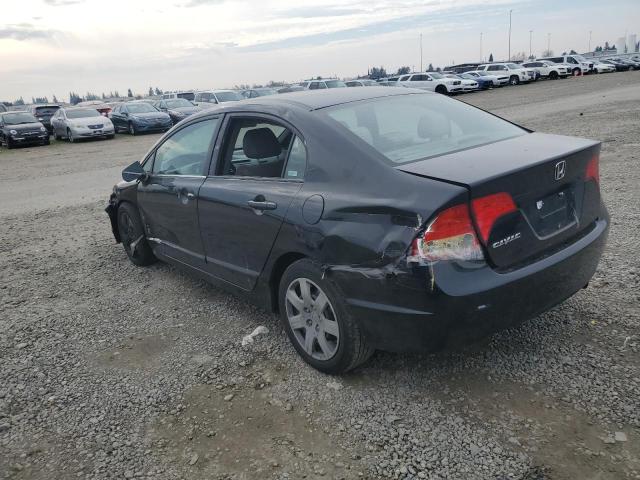 2HGFA16568H328306 - 2008 HONDA CIVIC LX BLACK photo 2