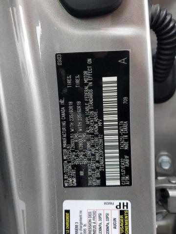 2T2AGCEZ0PC029812 - 2023 LEXUS NX 350 SILVER photo 12