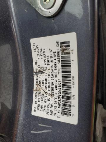 1HGCR2F80DA098217 - 2013 HONDA ACCORD EXL GRAY photo 12