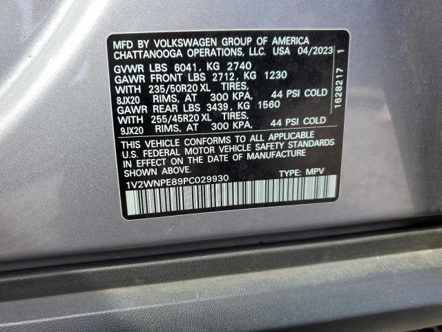 1V2WNPE89PC029930 - 2023 VOLKSWAGEN ID.4 PRO S GRAY photo 14