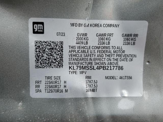 KL79MSSL4PB217786 - 2023 CHEVROLET TRAILBLAZE ACTIV GRAY photo 14