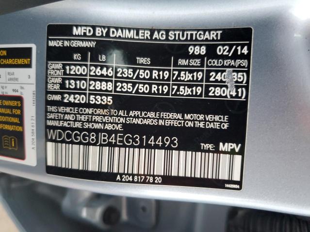 WDCGG8JB4EG314493 - 2014 MERCEDES-BENZ GLK 350 4MATIC BLUE photo 13