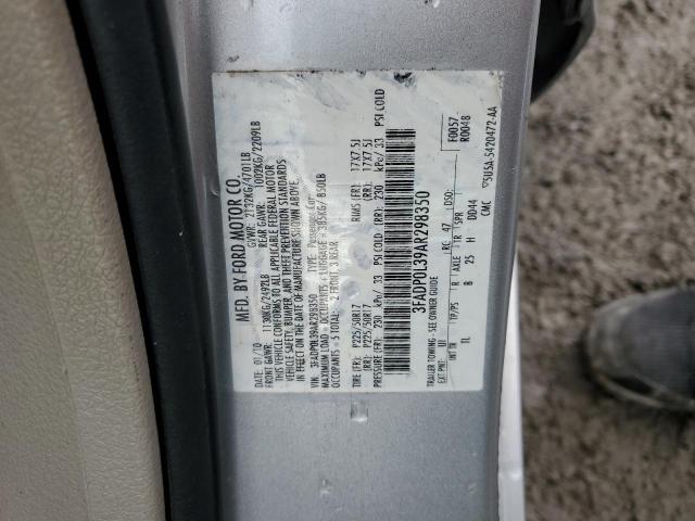 3FADP0L39AR298350 - 2010 FORD FUSION HYBRID SILVER photo 12