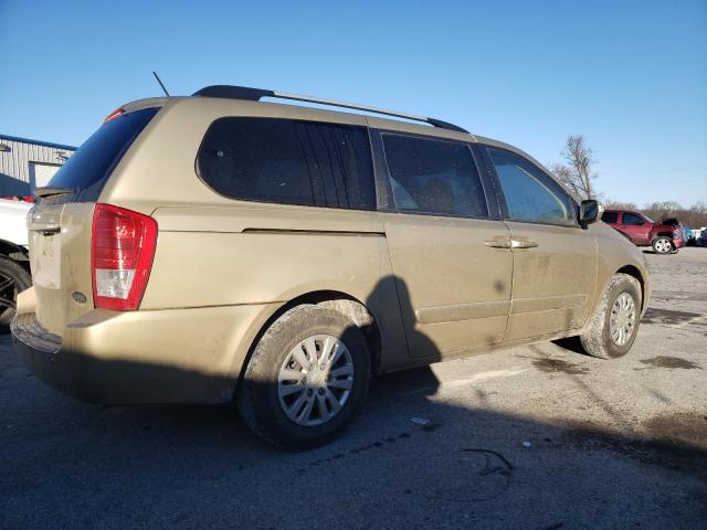 KNDMG4C73B6413561 - 2011 KIA SEDONA LX GOLD photo 3