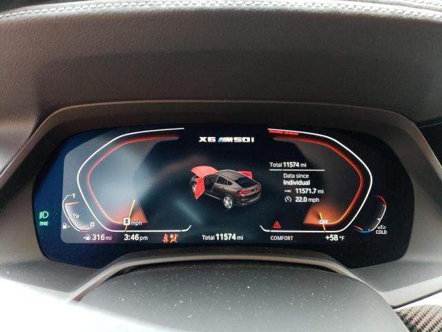 5UXCY8C08N9M19120 - 2022 BMW X6 M50I BLACK photo 9