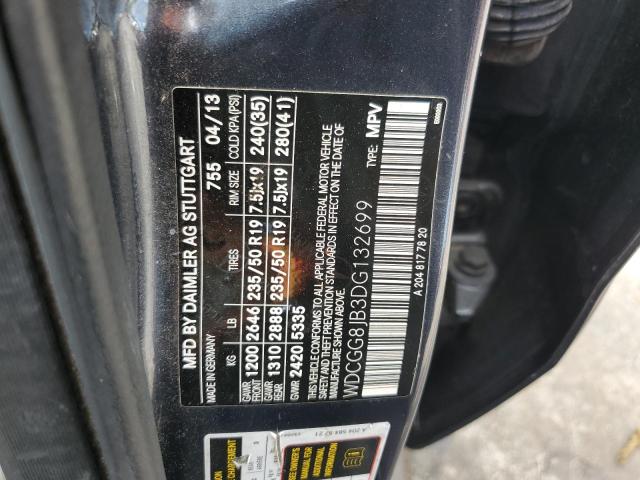 WDCGG8JB3DG132699 - 2013 MERCEDES-BENZ GLK 350 4MATIC GRAY photo 12