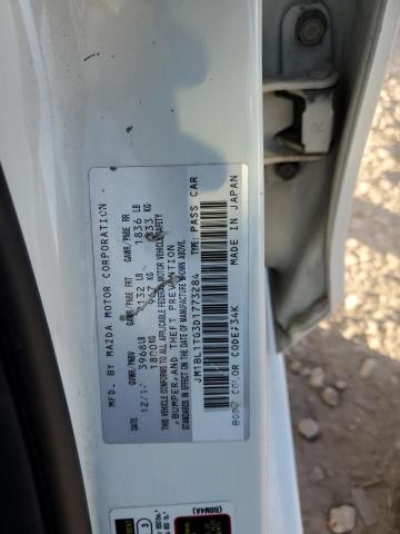 JM1BL1TG3D1773284 - 2013 MAZDA 3 I WHITE photo 12