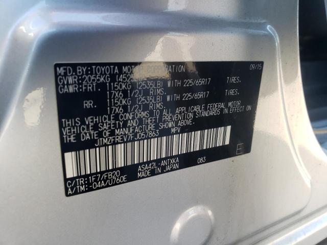 JTMZFREV7FJ057863 - 2015 TOYOTA RAV4 LE Gümüş foto 13