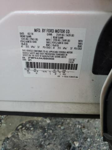 2FMPK4J84JBB69888 - 2018 FORD EDGE SEL თეთრი ფოტო 14