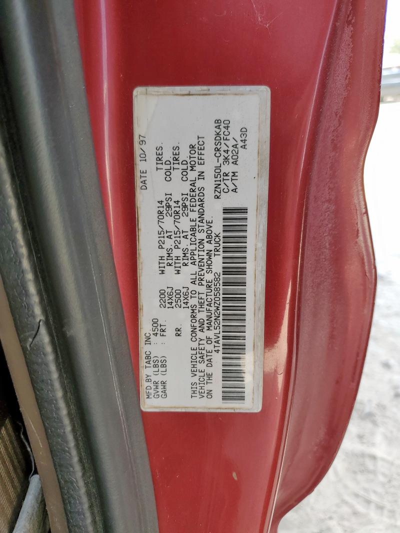 4TAVL52N2WZ058582 - 1998 TOYOTA TACOMA XTRACAB 红色 照片 12