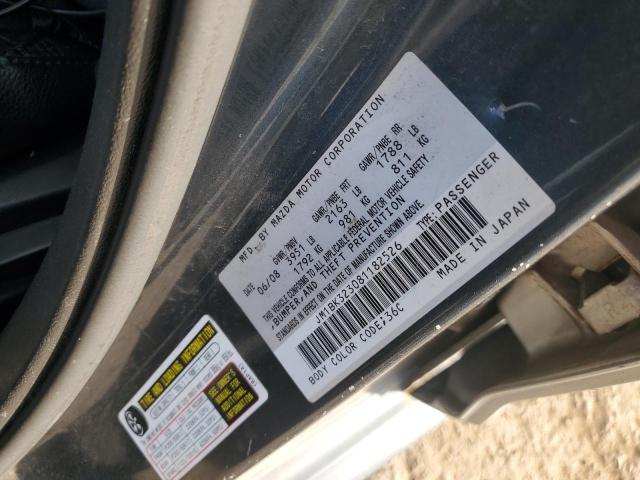 JM1BK323081182526 - 2008 MAZDA 3 S GRAY photo 12