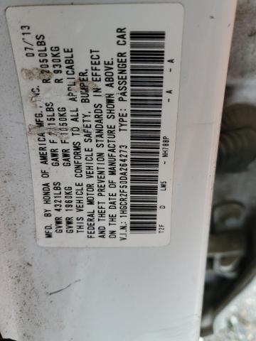 1HGCR2F50DA264273 - 2013 HONDA ACCORD SPORT Ақ фото 13