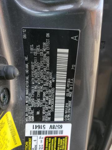 5TDYK3DC8CS279265 - 2012 TOYOTA SIENNA XLE GRAY photo 14